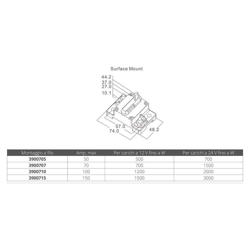 Купить Forniture nautiche italiane 3900710 100A Термовыключатель Серебристый Black 7ft.ru в интернет магазине Семь Футов