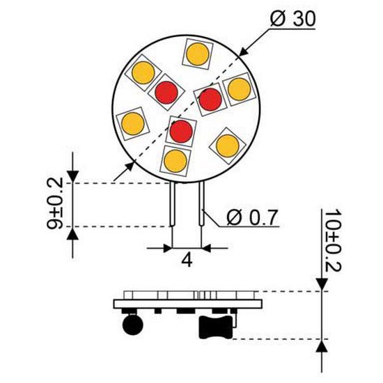 Купить Talamex 14340503 Super LED G4 9xSMD Side Белая  Warm White / Red 80 / 20 Lumens  7ft.ru в интернет магазине Семь Футов