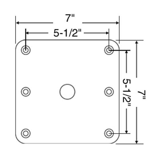 Купить Springfield marine 169-1630001 Kingpin Deck Base Standard Золотистый Stainless Steel 7ft.ru в интернет магазине Семь Футов