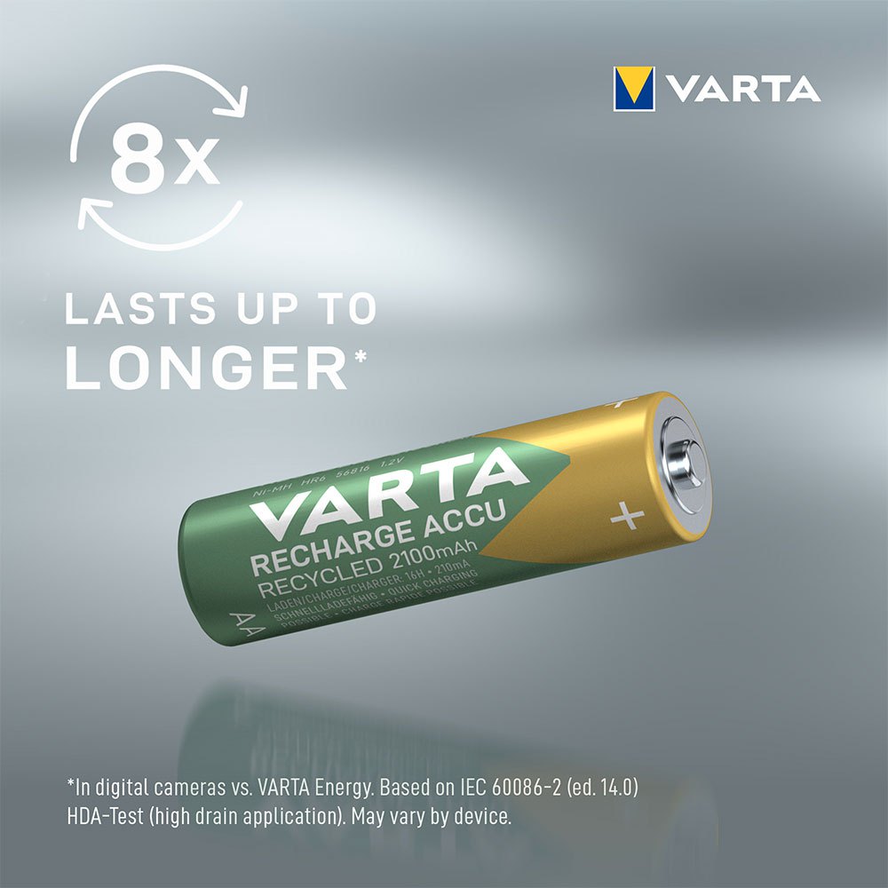 Купить Varta 38639 Переработанный 2100mAh AA Mignon Аккумуляторы Зеленый Silver 7ft.ru в интернет магазине Семь Футов