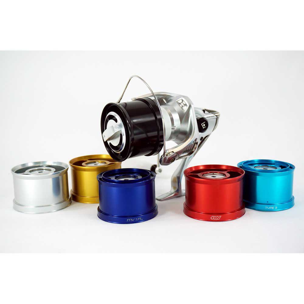 Купить MV Spools MV1-FL-T6-SILVER MV1 Прямая алюминиевая запасная шпуля Серебристый Silver T6  7ft.ru в интернет магазине Семь Футов