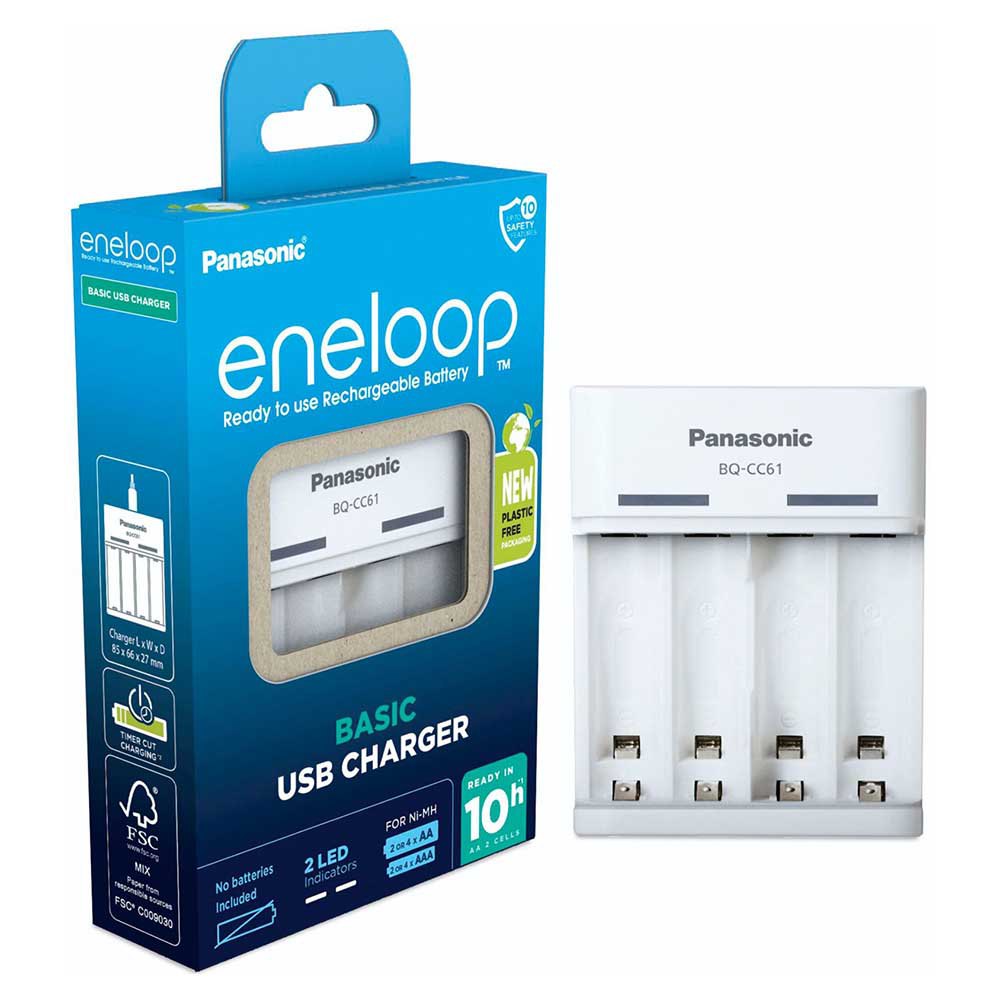 Купить Eneloop BQ-CC61USB BQ-CC61 Зарядное устройство для аккумуляторов Бесцветный White 7ft.ru в интернет магазине Семь Футов