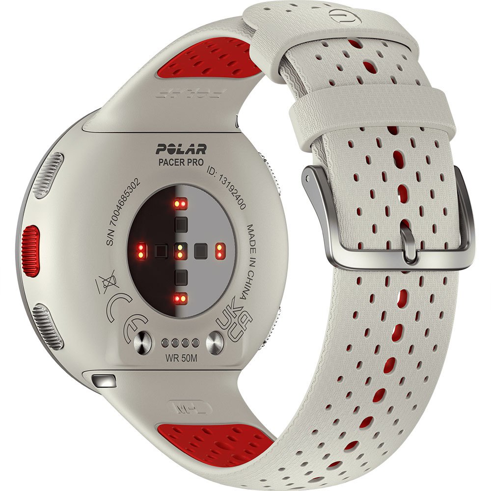 Купить Polar 900102180 Pacer Pro Часы Серебристый  White / Red S-L  7ft.ru в интернет магазине Семь Футов