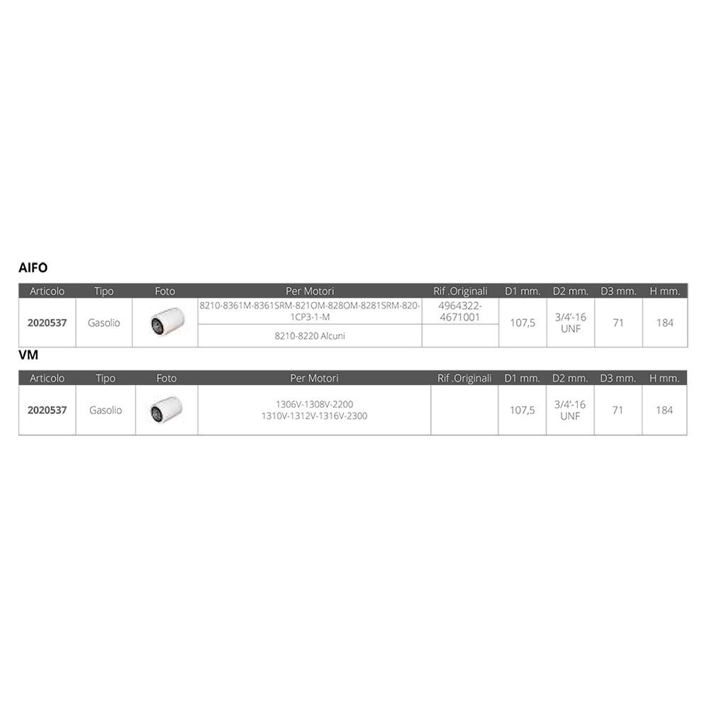 Купить Forniture nautiche italiane 2020537 Aifo Lombardini 3/4´-16 УНФ Дизель фильтр Бесцветный White 107.5 x 184 mm  7ft.ru в интернет магазине Семь Футов