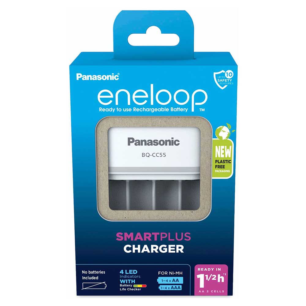 Купить Eneloop BQ-CC55E BQ-CC55 AA/AAA Зарядное устройство для аккумуляторов Белая White 7ft.ru в интернет магазине Семь Футов