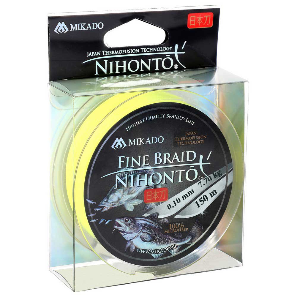 Купить Mikado Z19F-023 Nihonto Fine Плетеная леска 150 м Желтый Yellow 0.230 mm  7ft.ru в интернет магазине Семь Футов