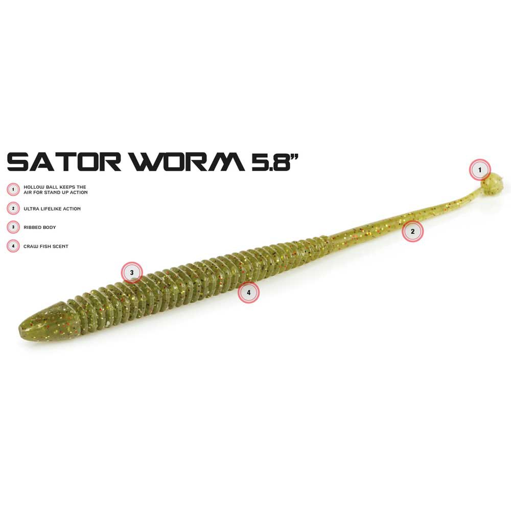 Купить Molix SAW5.8-64 Sator Worm 147 Mm 8 Единицы Многоцветный 64 Marron Glace 7ft.ru в интернет магазине Семь Футов