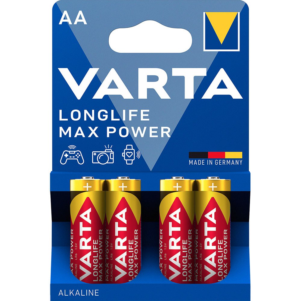 Купить Varta 38443 Longlife Max Power Mignon AA LR06 Аккумуляторы Голубой Blue 7ft.ru в интернет магазине Семь Футов