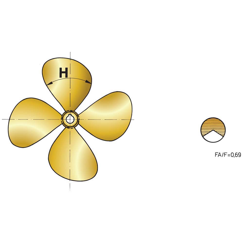 Купить Vetus P4E26X22R P4E RH Пропеллер Золотистый  26 x 22´´  7ft.ru в интернет магазине Семь Футов