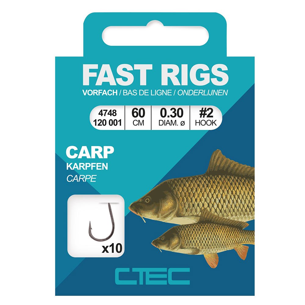 Купить CTEC 004748-00121-00001-00 Fast Rigs Carp Связанный Крючок Без Зазубрин 0.300 mm Золотистый Gold 2  7ft.ru в интернет магазине Семь Футов