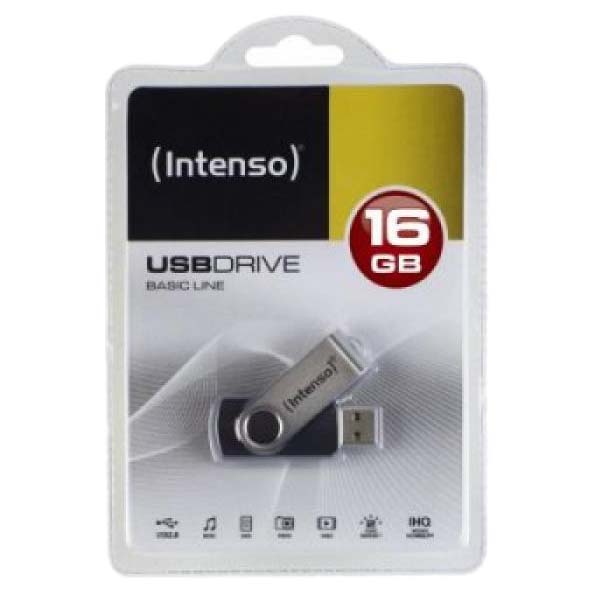 Купить Intenso 3503470 Basic Line 16GB Флешка Черный  Black 16 GB  7ft.ru в интернет магазине Семь Футов