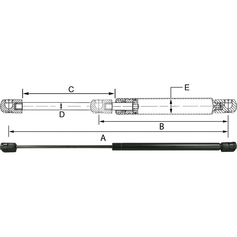 Купить Jr products 342-GSNI515020 Gas Spring 342-GSNI515020 Черный  38.1 cm  7ft.ru в интернет магазине Семь Футов