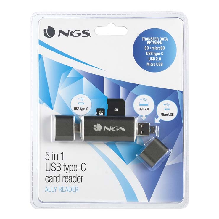 Купить NGS ALLYREADER 1 USB-C 5 1 USB-C Флешка Серый  Grey 7ft.ru в интернет магазине Семь Футов