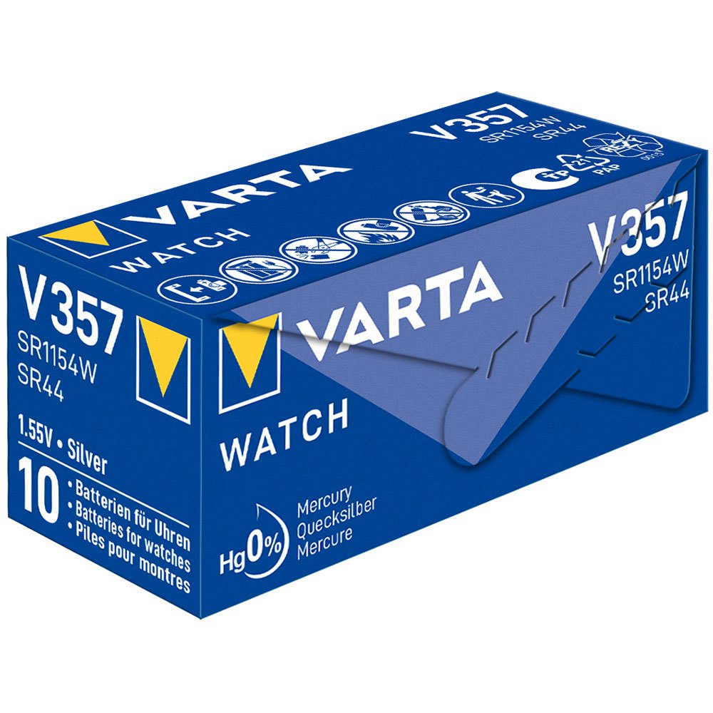 Купить Varta 38913 1 Chron V 357 Аккумуляторы с высоким разрядом Серебристый Silver 7ft.ru в интернет магазине Семь Футов