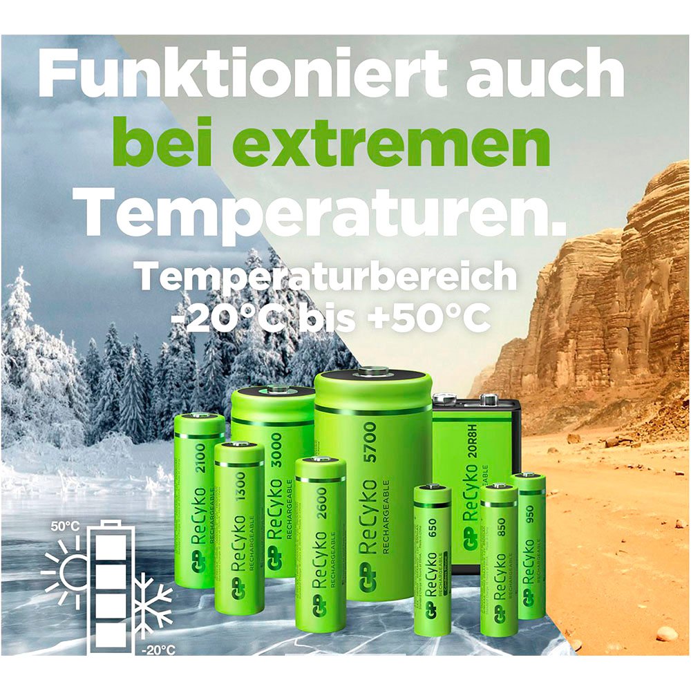 Купить Gp batteries 120210AAHCE-C4 ReCyko+NiMH AA 2100mAh Аккумуляторы Зеленый Green 7ft.ru в интернет магазине Семь Футов