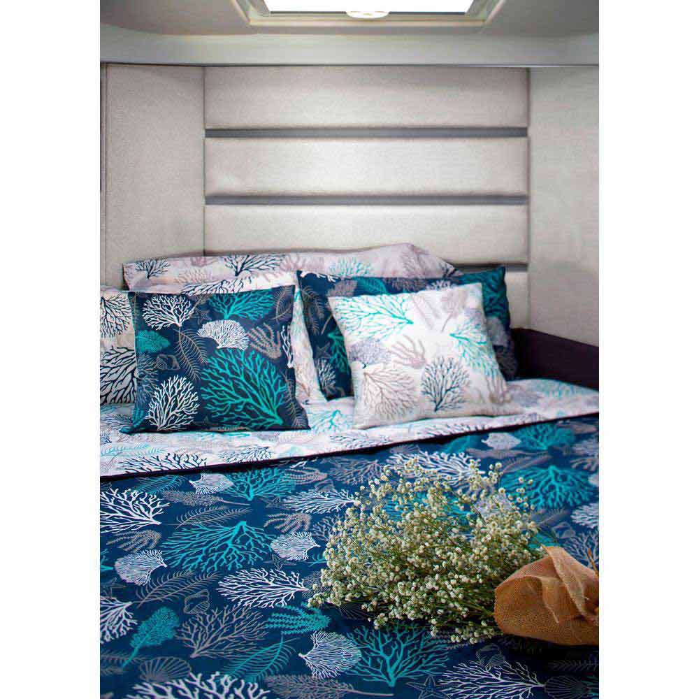 Купить Двустороннее двуспальное одеяло Marine Business Ibiza 54612 2700x2400мм из бело-синего хлопка 7ft.ru в интернет магазине Семь Футов