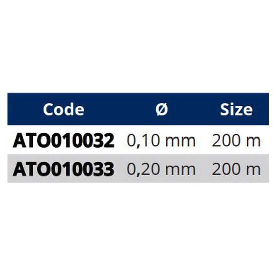 Купить Tortue ATO010033 Приманка эластичная леска 200 M Белая 0.200 mm  7ft.ru в интернет магазине Семь Футов