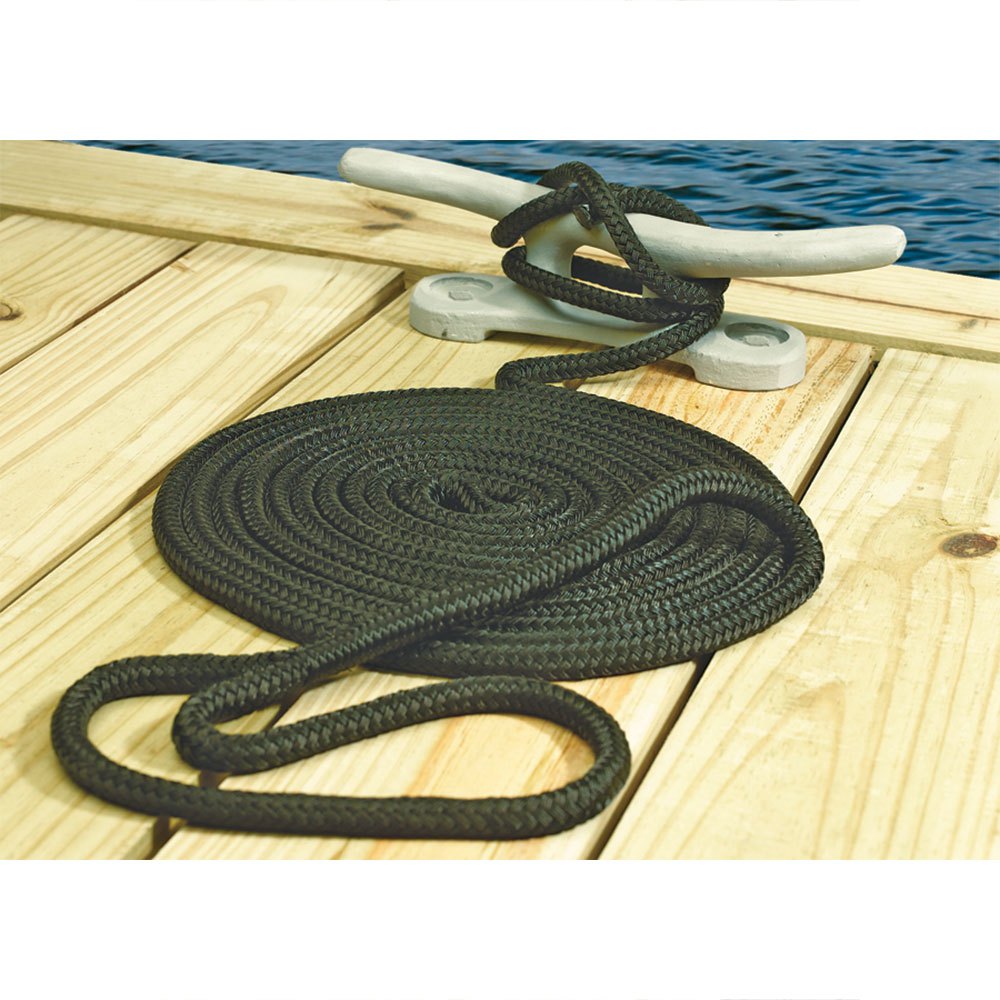 Купить Seachoice 50-39821 Dock Line 16 mm Double Braided Nylon Rope Серый Navy 7.6 m  7ft.ru в интернет магазине Семь Футов