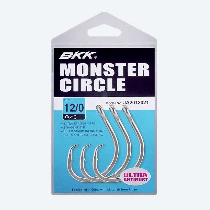 Купить BKK UA201202112/0 Monster Circle Крюк Серый  Ultra Antirust (3 pcs) 12/0  7ft.ru в интернет магазине Семь Футов