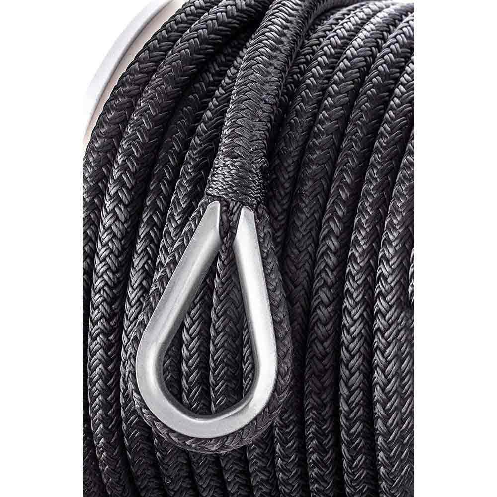 Купить Seachoice 50-42201 Nylon Анкерная веревка с двойной оплеткой 30.5 m Черный Black 3/8´´  7ft.ru в интернет магазине Семь Футов