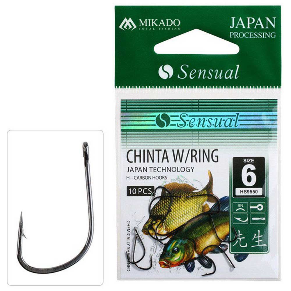 Купить Mikado HS9550-12B Sensual Chinta Крючки С Одним Глазком Серебристый Black Nickel 12  7ft.ru в интернет магазине Семь Футов