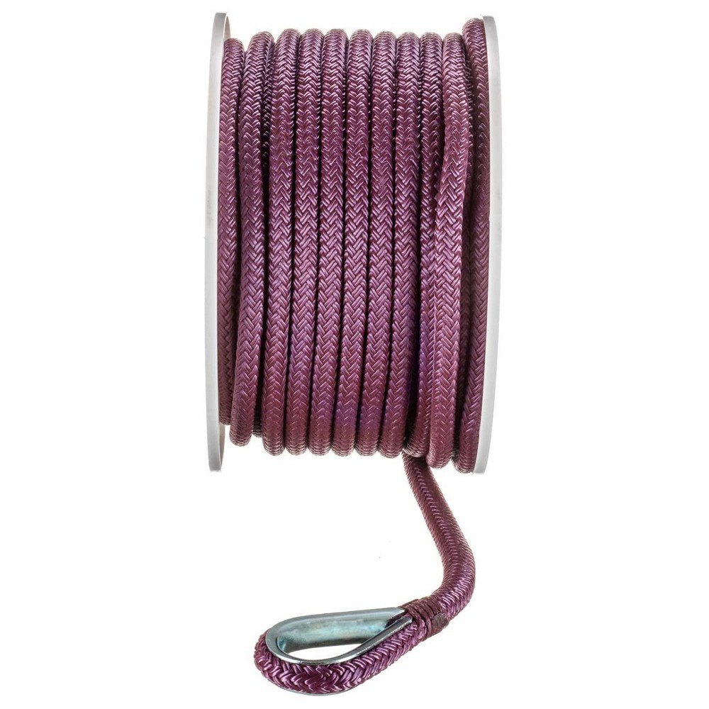 Купить Seachoice 50-42241 Nylon Анкерная веревка с двойной оплеткой 30.5 m Голубой Burgundy 3/8´´  7ft.ru в интернет магазине Семь Футов