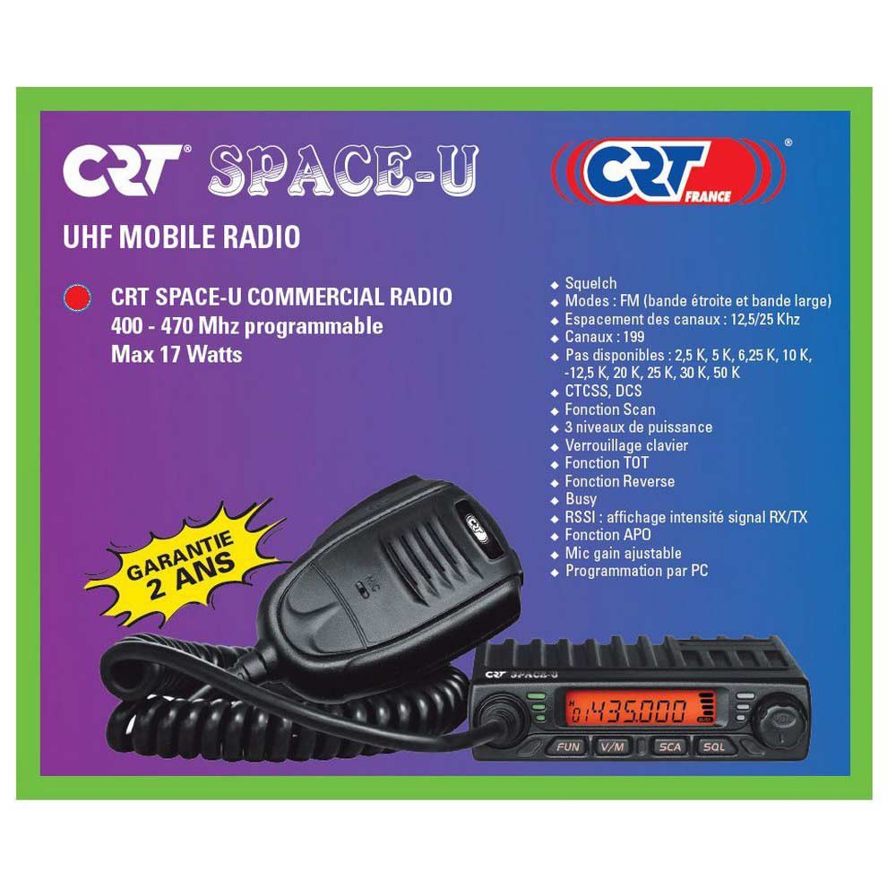 Купить Crt PNI-CRTSP-U SPACE U Радиостанция УВЧ Черный Black 7ft.ru в интернет магазине Семь Футов