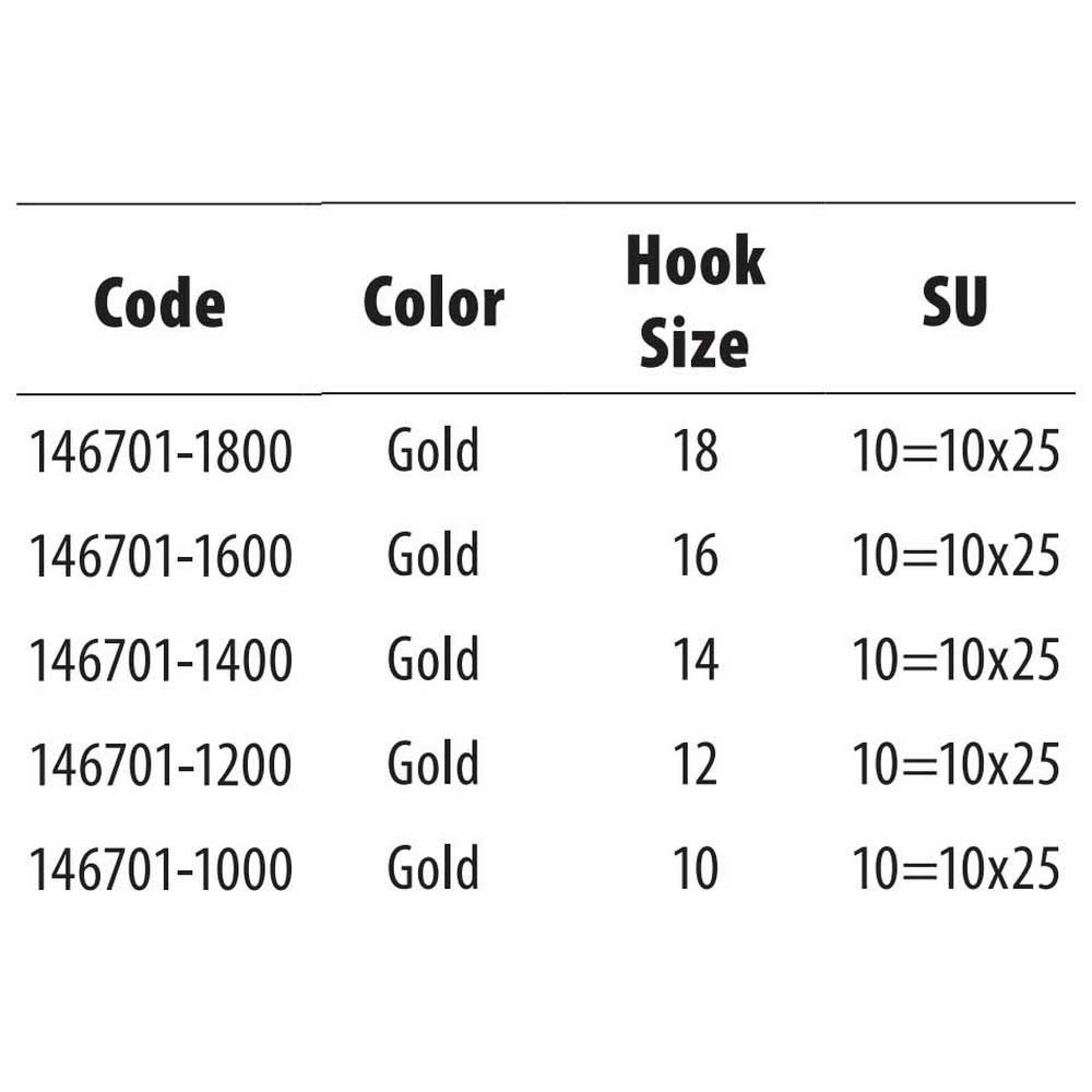 Купить Gamakatsu 146701-01000-00000-00 LS-5413 Зубчатый Крюк Черный Gold 10  7ft.ru в интернет магазине Семь Футов