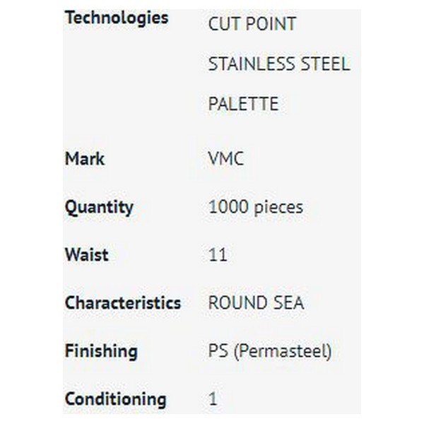 Купить VMC 31VM9746-PS0010T2 9746 Зубчатый Крюк 1000 единицы Серебристый Permasteel 10  7ft.ru в интернет магазине Семь Футов