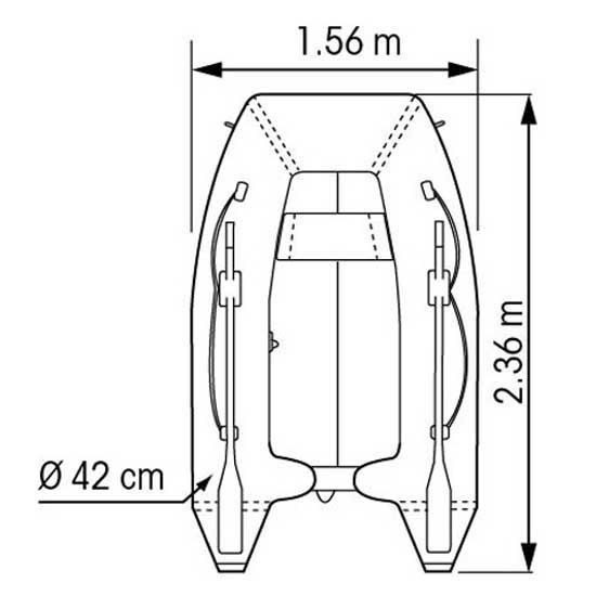 Купить Plastimo 66577 Horizon Inflatable Floor 2.00 m Лодка Серебристый 2 Places  7ft.ru в интернет магазине Семь Футов