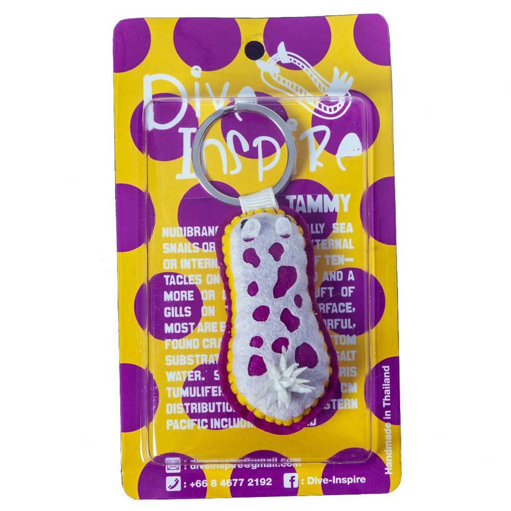 Купить Dive inspire KR-008 Tammy Кольцо для ключей Nudibranch Многоцветный White / Purple / Yellow 7ft.ru в интернет магазине Семь Футов