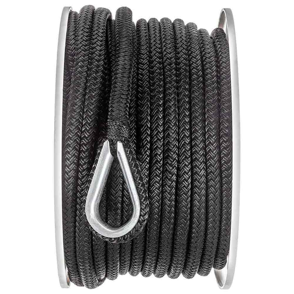 Купить Seachoice 50-42201 Nylon Анкерная веревка с двойной оплеткой 30.5 m Черный Black 3/8´´  7ft.ru в интернет магазине Семь Футов