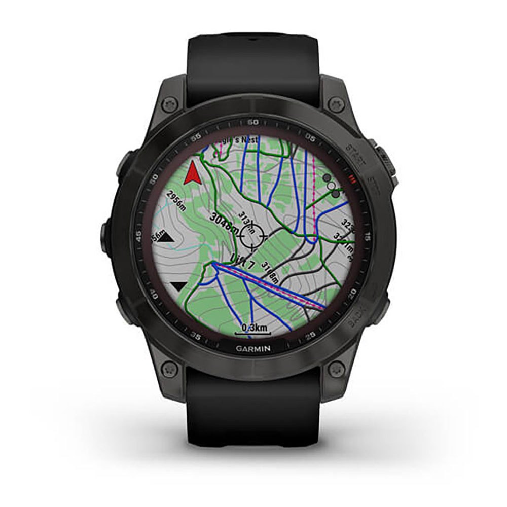 Купить Garmin 010-02540-35 Fenix 7 Sapphire Solar Часы Черный  Black DLC Titanium / Black 7ft.ru в интернет магазине Семь Футов