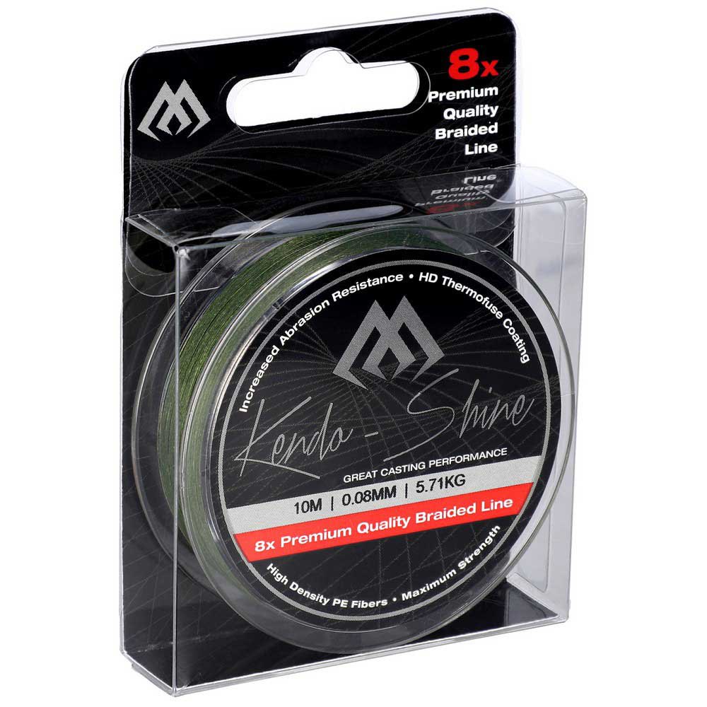 Купить Mikado ZKS00G-10-018 Kendo Shine Плетеная леска 10 м Красный Green 0.180 mm  7ft.ru в интернет магазине Семь Футов