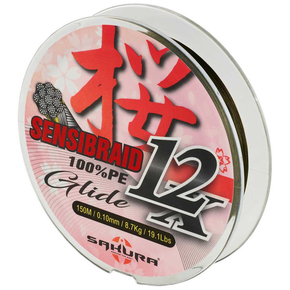 Купить Sakura SAPLG40060.12-GRE Sensibraid 12X 150 M Черный  Green 0.120 mm  7ft.ru в интернет магазине Семь Футов