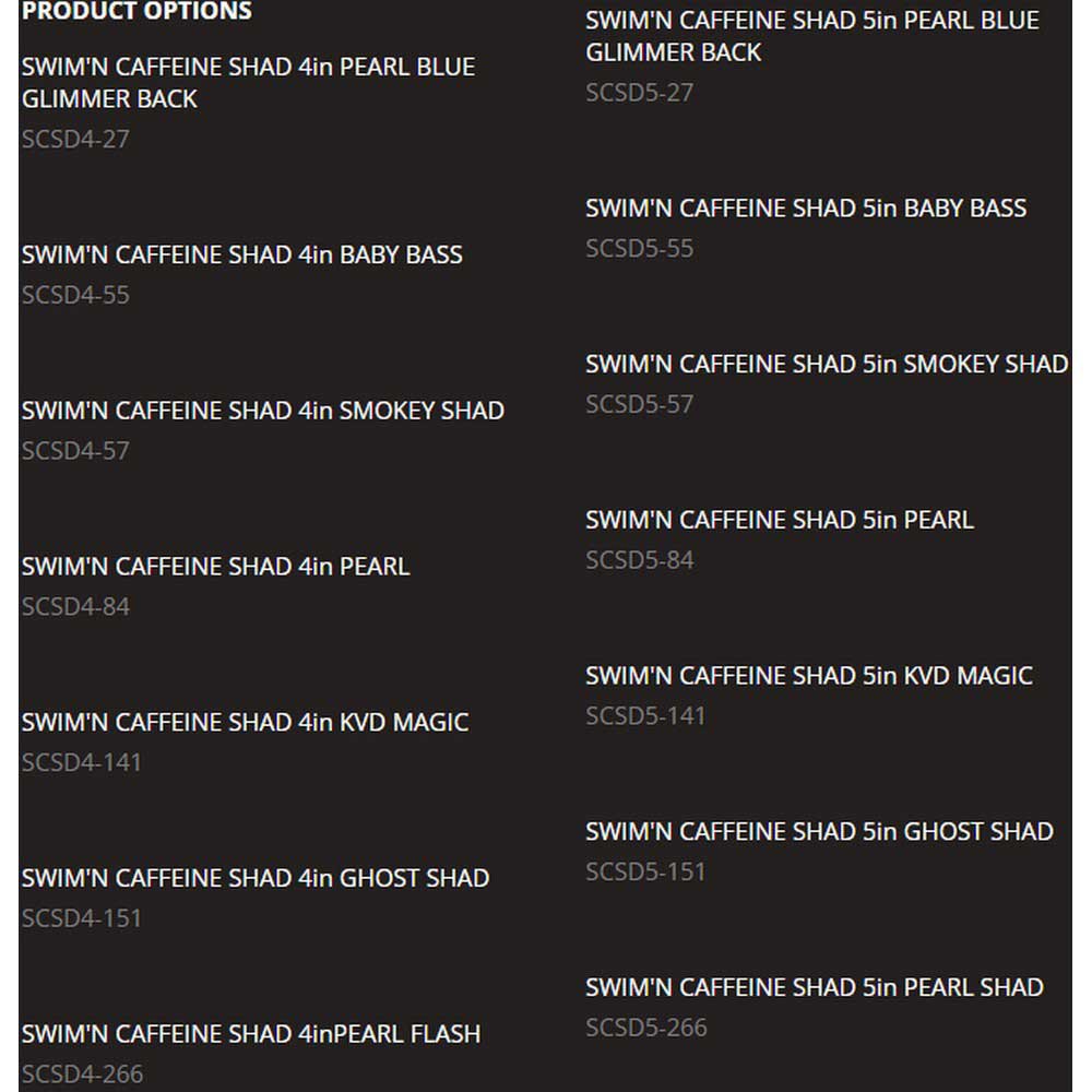 Купить Strike king SCSD5-55 Swim´N Caffeine Shad Мягкая Приманка 125 мм Серый Baby Bass 7ft.ru в интернет магазине Семь Футов
