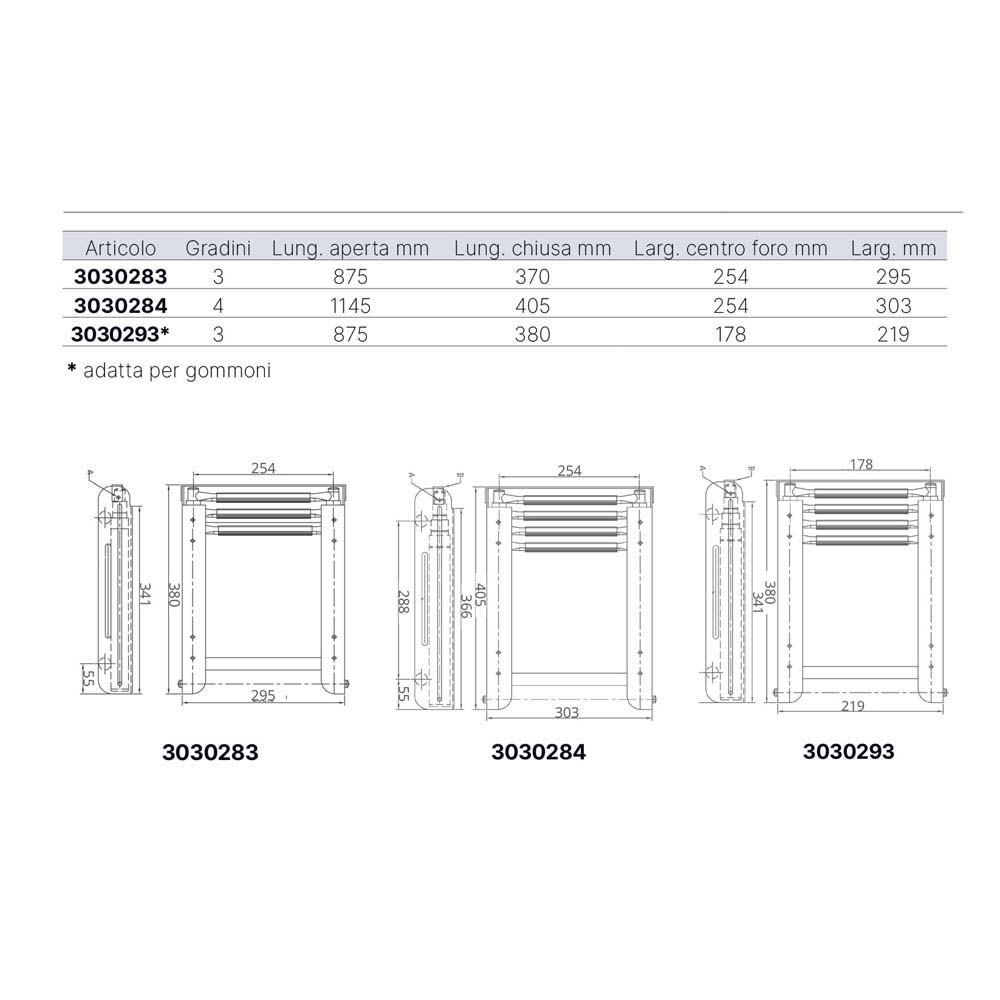 Купить Forniture nautiche italiane 3030293 3 Шаги Нержавеющая сталь Сталь Лестница Серебристый Silver 7ft.ru в интернет магазине Семь Футов