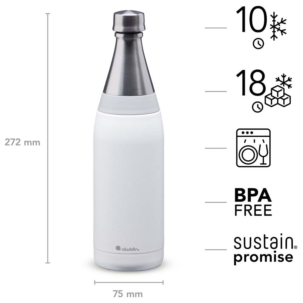 Купить Aladdin 10-10098-001 Botella Thermavac™ Бутылка из нержавеющей стали 0,6 л Белая White 7ft.ru в интернет магазине Семь Футов