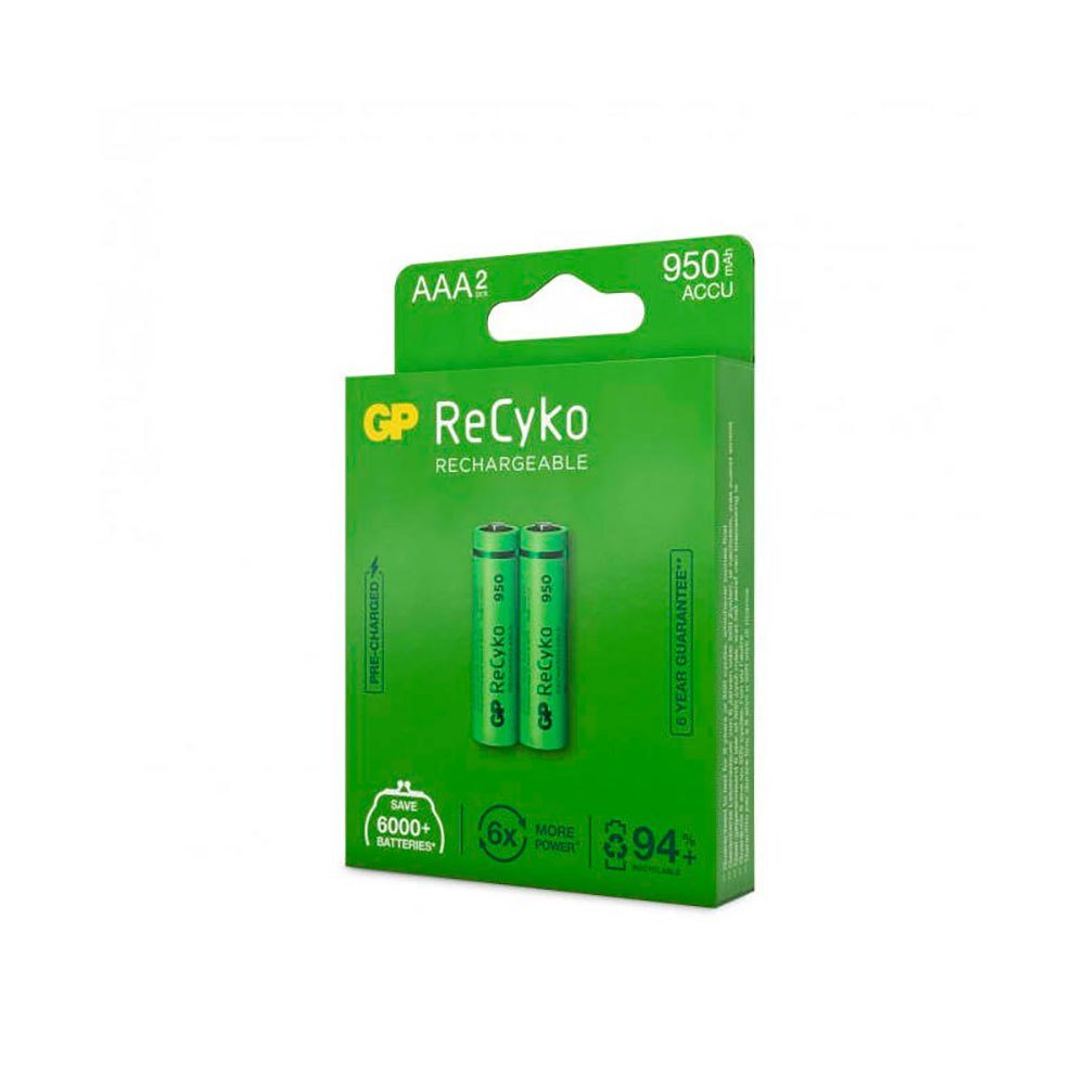 Купить Gp batteries 120100AAAHCE-C2 ReCyko NiMH AAA 950mAh Аккумуляторы Зеленый Green 7ft.ru в интернет магазине Семь Футов
