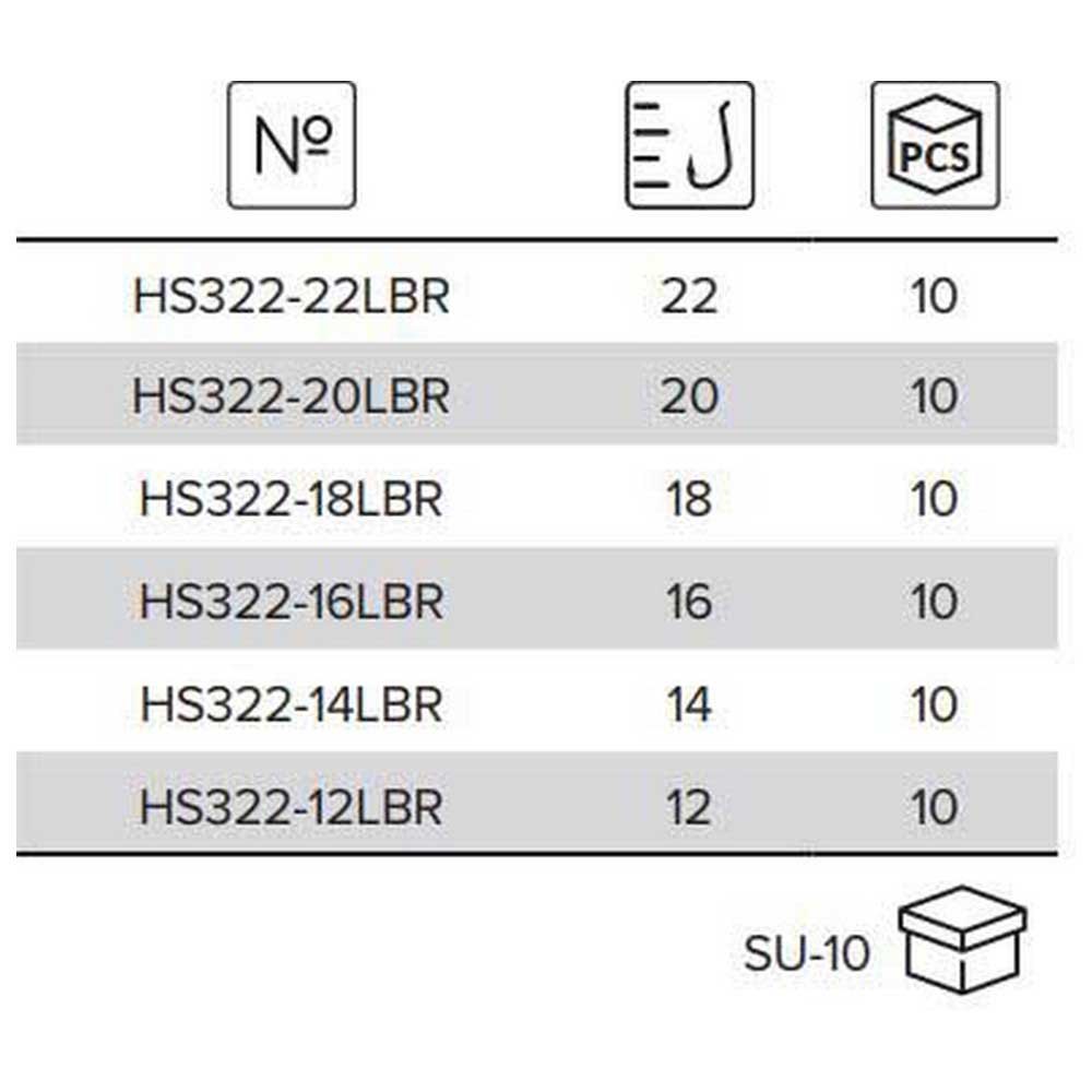 Купить Mikado HS322-22LBR Sensual Tournament Зубчатый Крюк Серебристый Brown 22  7ft.ru в интернет магазине Семь Футов