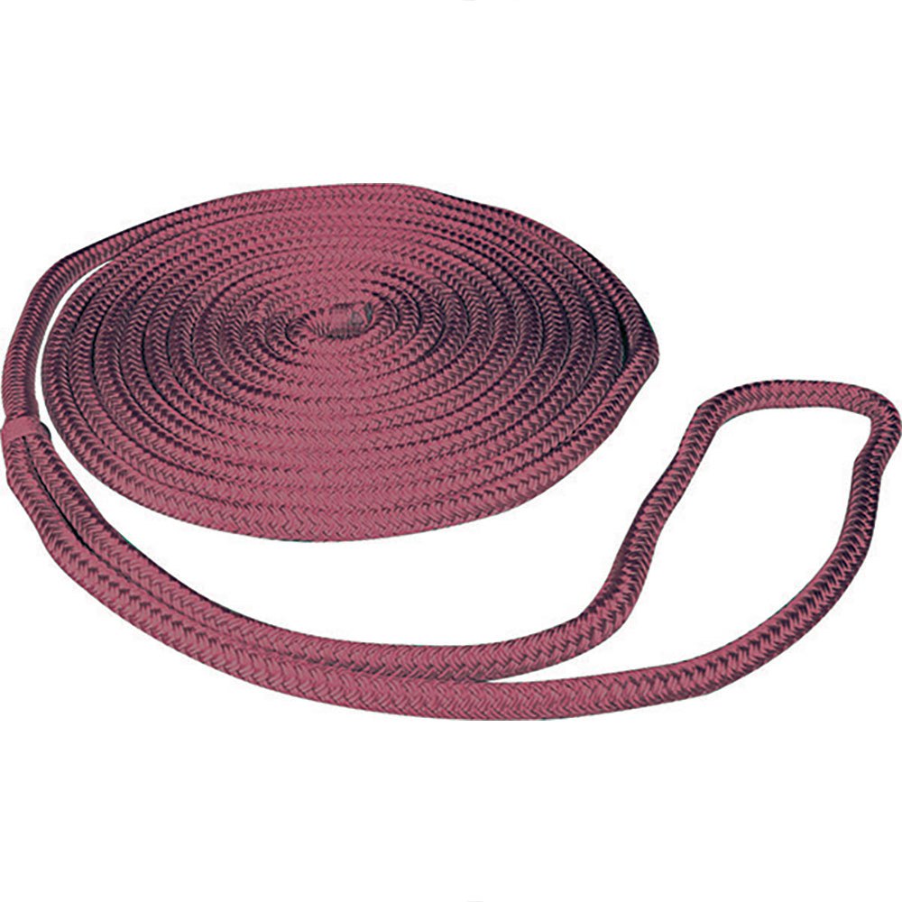 Купить Seachoice 50-39941 Dock Line 9.5 mm Double Braided Nylon Rope Серый Burgundy 6 m  7ft.ru в интернет магазине Семь Футов