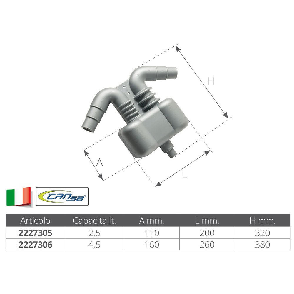 Купить Can-sb 2227305 Вода/Газ 2.5L Разделитель Серебристый Grey 7ft.ru в интернет магазине Семь Футов