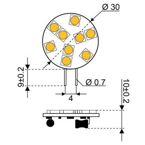 Купить Talamex 14340516 Super LED G4 9xSMD Side Dimmable Белая  Warm White 170 Lumens  7ft.ru в интернет магазине Семь Футов