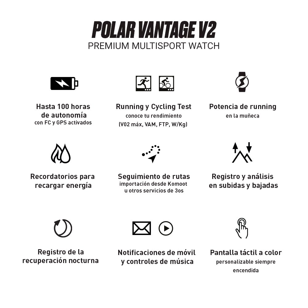 Купить Polar 90083652 Vantage V2 HR Часы Зеленый  Green M-L  7ft.ru в интернет магазине Семь Футов