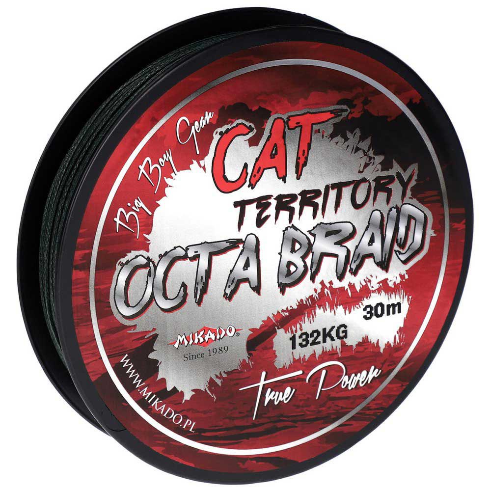 Купить Mikado Z41G-120 Cat Territory Octa Плетеная леска 30 м Зеленый Green 1.200 mm  7ft.ru в интернет магазине Семь Футов