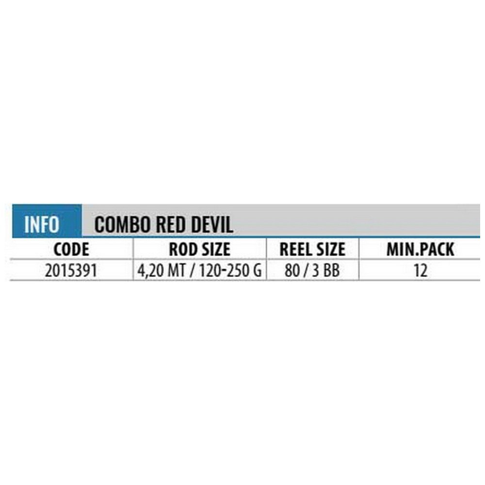 Купить Lineaeffe 2015391 Extreme Fishing Gear Red Devil Комбо для серфинга Серебристый Black / Red 4.20 m  7ft.ru в интернет магазине Семь Футов