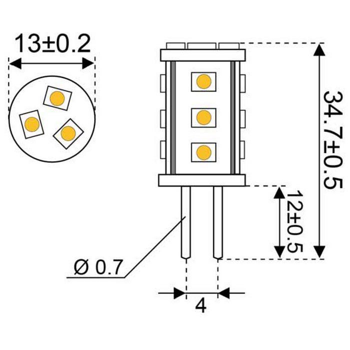 Купить Talamex 14340507 Super LED G4 15xSMD Under Белая  Warm White 90 Lumens  7ft.ru в интернет магазине Семь Футов