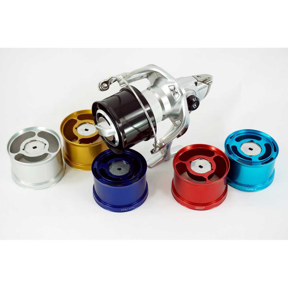 Купить MV Spools MV1-FL-T6-SILVER MV1 Прямая алюминиевая запасная шпуля Серебристый Silver T6  7ft.ru в интернет магазине Семь Футов