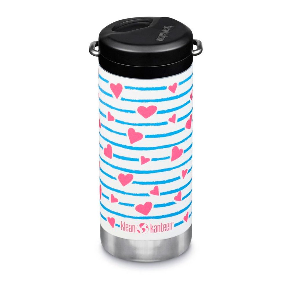 Купить Klean kanteen 1008310 TKWide 12oz Термобаллон с закручивающейся крышкой Белая Heart Stripe 7ft.ru в интернет магазине Семь Футов