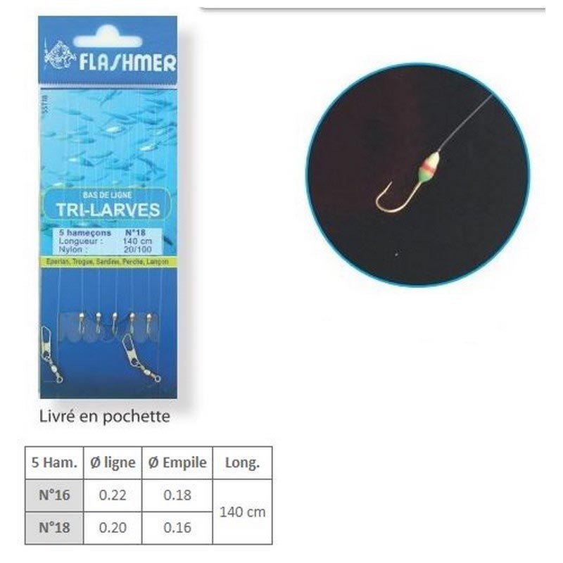 Купить Flashmer SST18 Tri-Larves Рыболовное Перо Серый Grey 18  7ft.ru в интернет магазине Семь Футов